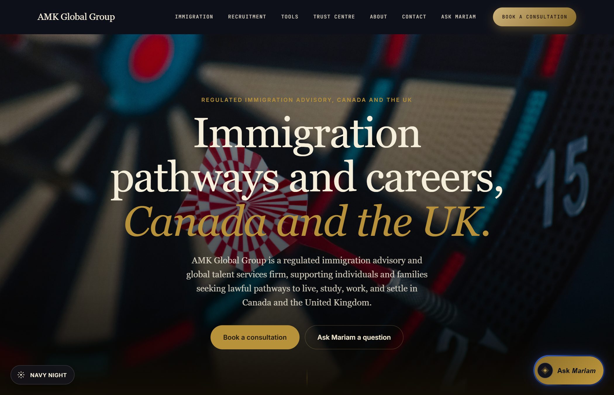 AMK Global Group website screenshot