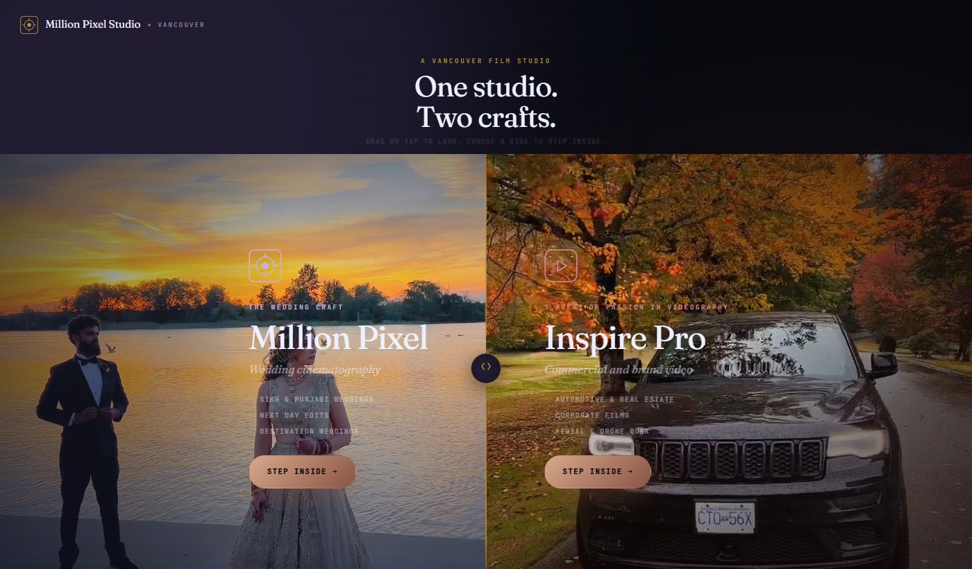 Million Pixel Studio desktop view 4