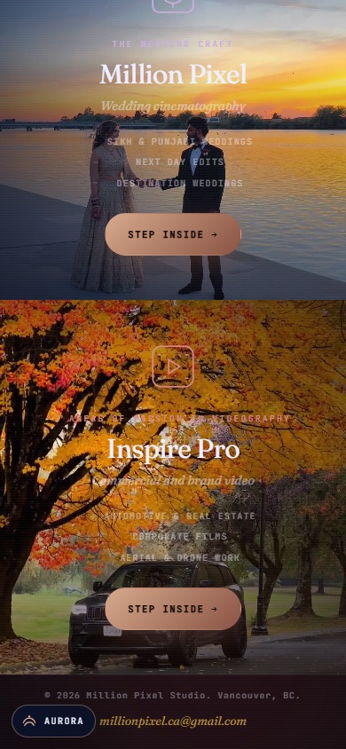 Million Pixel Studio mobile view 2