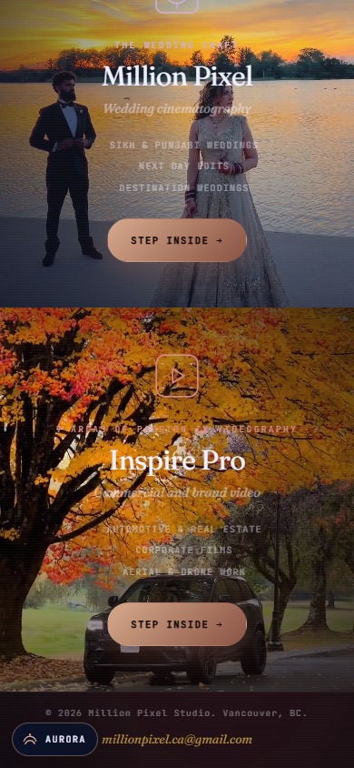 Million Pixel Studio mobile view 3
