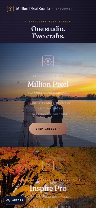 Million Pixel Studio mobile view 1