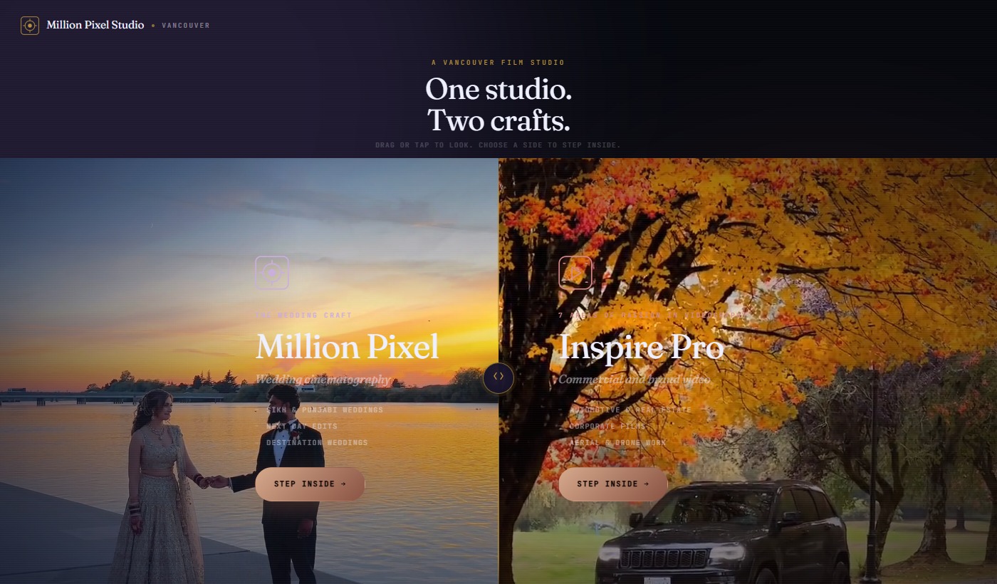 Million Pixel Studio website screenshot