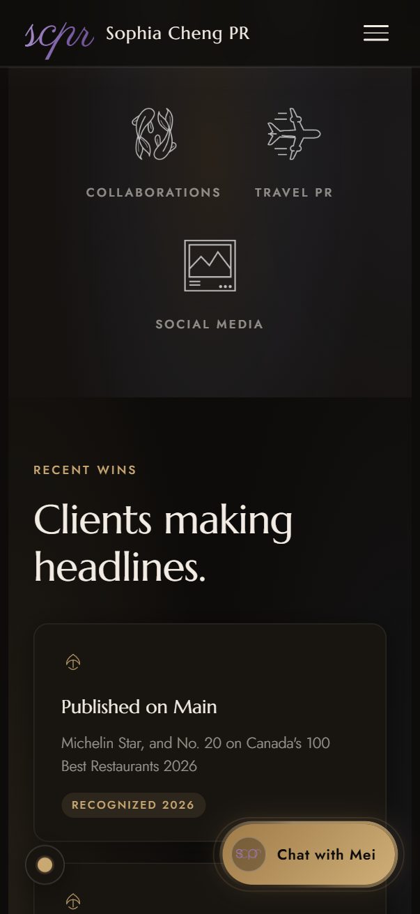 Sophia Cheng PR mobile view 2