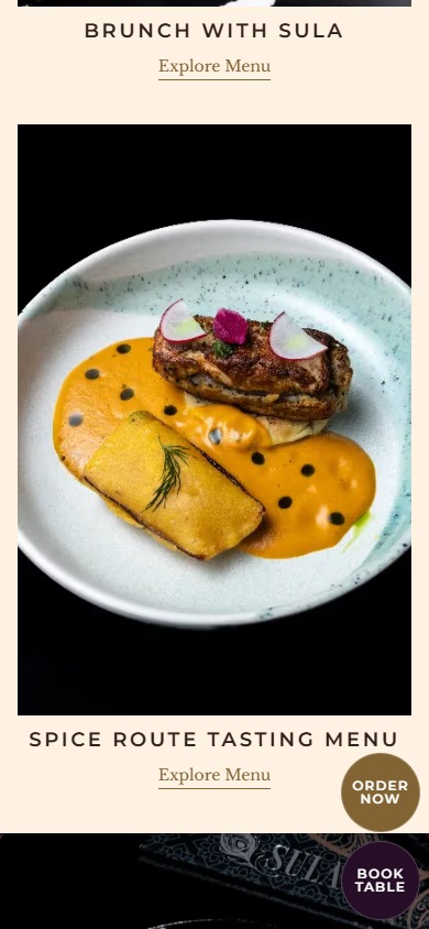 Sula Indian Restaurant mobile view 3