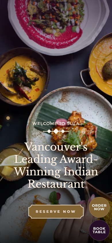 Sula Indian Restaurant mobile view 1